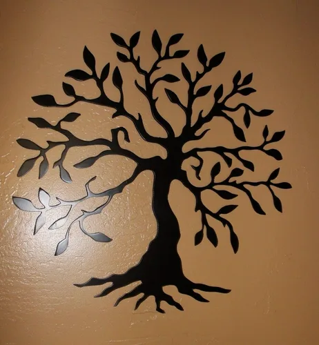 Vista 6 de Decoración de pared de metal con árbol de olivo, diseño del árbol de la vida, para el hogar