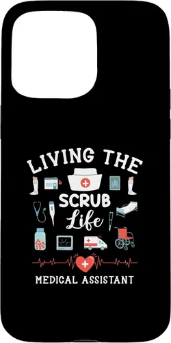 Vista 28 de Carcasa para iPhone 16 Living The Scrub Life Medical Assistant Nurse