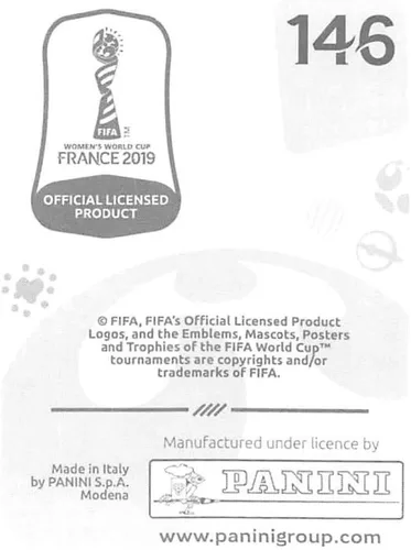 Vista 2 de Panini FIFA - Calcomanías para álbumes de la Copa Mundial Femenina de Francia 2019 (solo adhesivo individual) Fútbol #146 Irene Paredes España 2