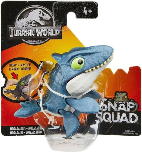 Vista 2 de Jurassic World Figura de escuadrón a presión de 2 pulgadas Mosasaurus