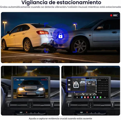 Vista 3 de ATOTOZONE Cámara de respaldo 1080P, grabación de video, control de luz mejorado, WDR, reproducción GPS, gran angular de 140°, impermeable IP67