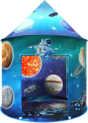 Vista 8 de Tienda de campaña de dinosaurio para niños de 48 x 48 x 43 pulgadas realista para niños pequeños como juguetes de dinosaurio, perfecta para niños