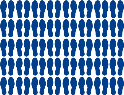 Vista 75 de LiteMark Calcomanías de vinilo para piso, calcomanías de línea para suelo de aula, oficinas, bailes, eventos, marcadores de puntos duraderos con Azul