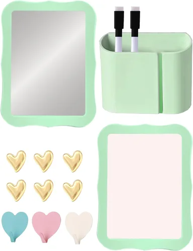 Vista 10 de Kit de accesorios de casillero negro para niñas, artículos esenciales de regreso a clases, 11 piezas, organizador de casillero para trabajo