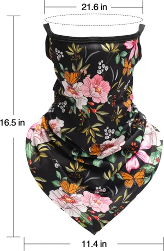 Vista 7 de FISHEAL Máscara facial con protección solar UV, transpirable, cubierta facial de jardinería, polaina para el cuello con bucles para las orejas