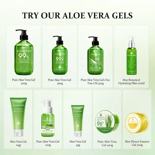 Vista 8 de Aloderma Gel de aloe vera, bomba grande de valor de 17.6 onzas, fabricada dentro de las 12 horas de cosecha con 99% de aloe vera orgánico, ligero