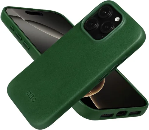 Vista 21 de alto Funda para teléfono compatible con iPhone 15 2023 y MagSafe, funda magnética de cuero italiano, funda protectora contra caídas de la serie Clop