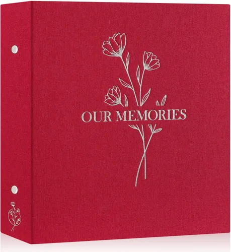 Vista 26 de Lanpn Álbumes de fotos pequeños de 4 x 6 pulgadas, 50 imágenes, paquete de 2 unidades, mini capacidad de lino Our Memories, juego de bolsillos