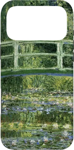 Vista 22 de Monets - Carcasa para iPhone 17 con diseño de lirios de agua y puente japonés