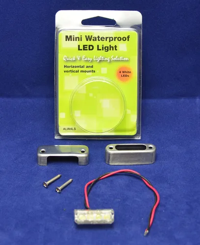 Vista 3 de ALW4LS UV BLACK ULTRAVIOLET UVB 395nM 12V DC LED MINI POD IMPERMEABLE IP67 ACERO INOXIDABLE ÁREA MARINA ACENTO LUZ
