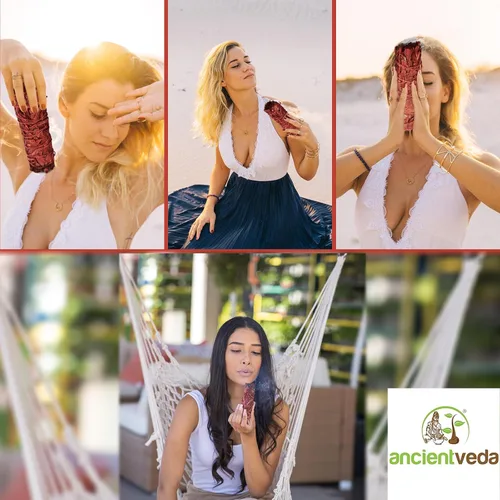 Vista 4 de Ancientveda Essential Sage - Paquete de 3 ramas aromáticas