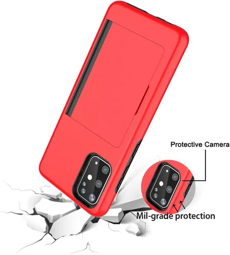 Vista 5 de Galaxy A52 5G Funda Con Tarjetero, Funda Protectora De Silicona De Silicona Para Samsung Galaxy A52 5G - Negro