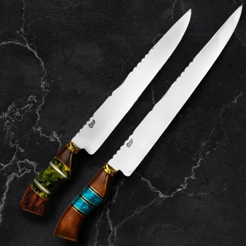 Vista 9 de Chef Versátil Cuchillo tradicional de acero inoxidable (12.0 in), color rojo
