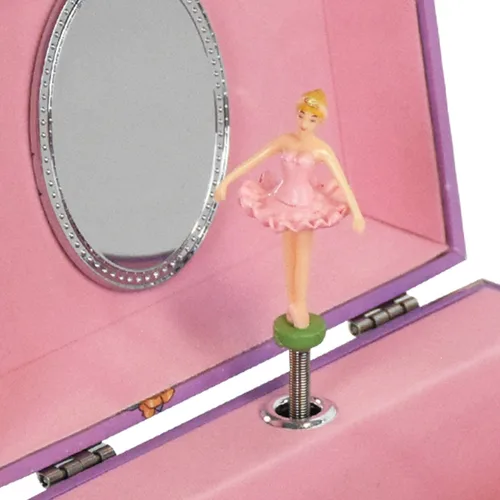 Vista 5 de LAxury Joyero musical de 5 pulgadas, diseño de cisne y bailarina, caja de joyería para niños, caja de joyería de bailarina, cajas de joyería