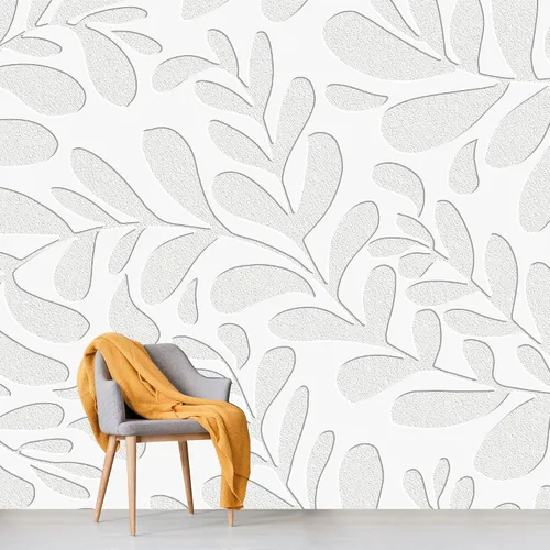 Vista 11 de NWT Calcomanía removible de pared/mural blanco pastel azul margarita, naturaleza, desierto, arte digital, arte moderno, decorativo, floral