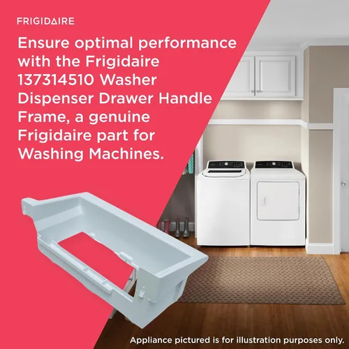 Vista 4 de Frigidaire 137314510 - Marco de manija de cajón para lavadoras, color blanco
