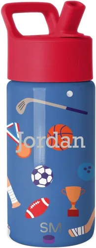 Vista 36 de Simple Modern - Botella de agua para niños y vaso para niños pequeños, 14 onzas, lazos Insulated Stainless Steel Toddler Water Bottle, Kids