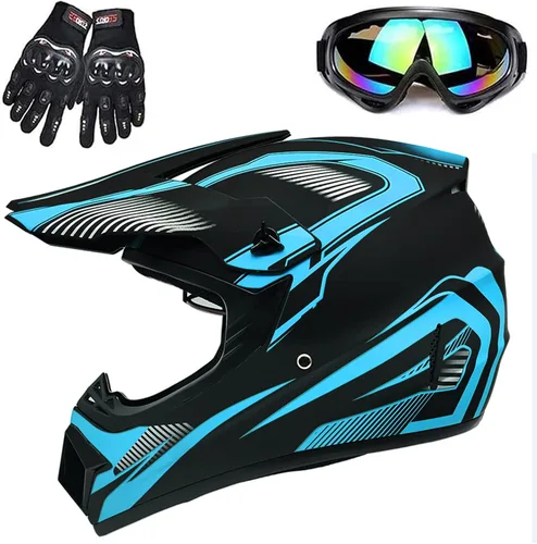 Vista 8 de Casco para adultos de 4 ruedas, casco de motocross DOT/FMVSS-218, cómodo y transpirable, casco completo para locomotoras utilizadas en todas