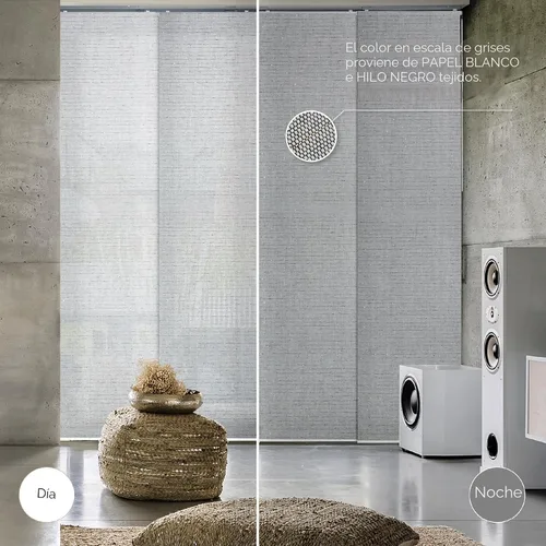 Vista 4 de GoDear Design - Persianas verticales ajustables para puertas corredizas, riel extensible de 45.8 a 86 pulgadas de ancho, cortinas de panel