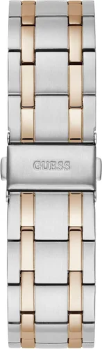 Vista 3 de GUESS Reloj de 3 manecillas de 1.772in con fecha, plateado