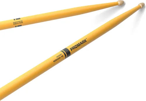 Vista 16 de Promark American Hickory Classic 5A - Baquetas de nogal americano, punta de bellota, azul - Par individual