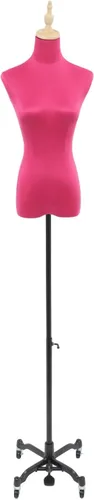 Vista 10 de Vestido femenino con forma de maniquí, altura ajustable de 51 a 75 pulgadas, soporte para el cuerpo, forma de vestido de costura para mujer con base