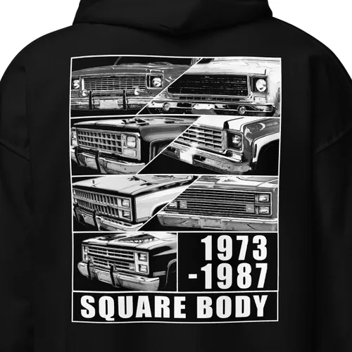 Vista 3 de Aggressive Thread Sudadera con capucha de cuerpo cuadrado 1973-1987 Trucks Squarebody