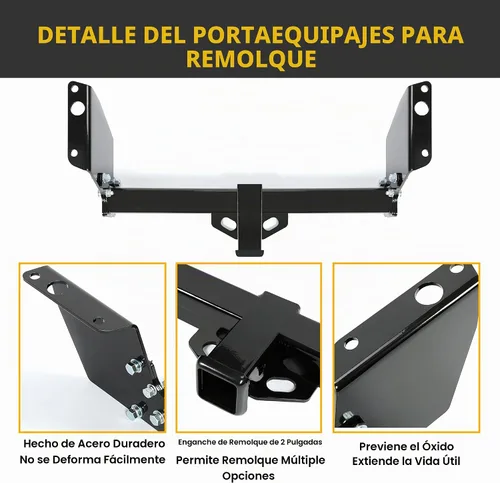 Vista 6 de Receptor de enganche de remolque clase 3 de 2 pulgadas compatible con Ford Ranger 1983-2011 y Mazda B2300 B3000 B4000 Pickup 1994-2009