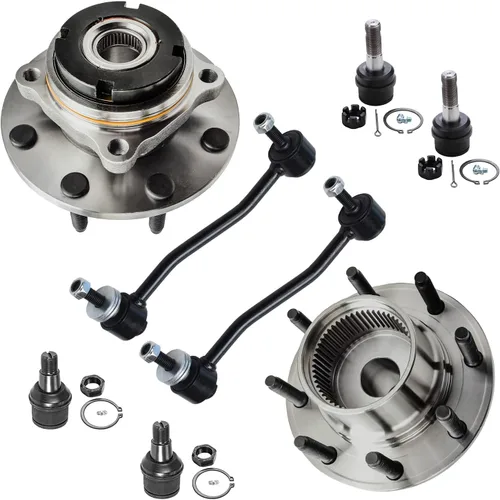 Vista 144 de Detroit Axle - Kit de suspensión delantera 4WD para Nissan Frontier Pathfinder Xterra, 2 cubos de rodamientos de ruedas, 2 brazos de control