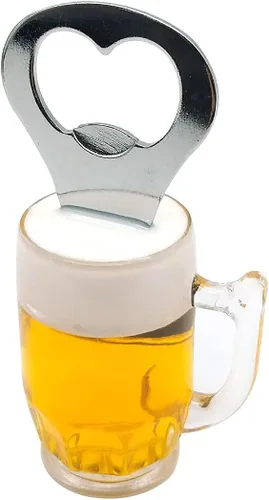 Vista 10 de Abridor de botellas de cerveza de acrílico creativo Forma de taza de cerveza Abrebotellas Accesorios de cocina Refrigerador (B)