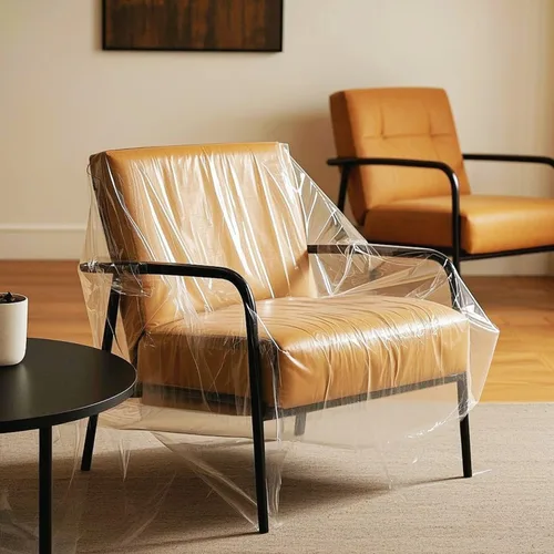Vista 7 de TopSoon Paquete de 2 fundas de plástico para silla de almacenamiento, impermeables, a prueba de polvo, bolsa de sofá de 46 x 76 pulgadas