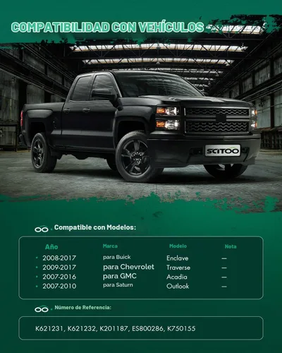 Vista 2 de SCITOO Brazo de control inferior delantero con kit de suspensión de rótula para Chevy Traverse 2009-2017 para Buick Enclave 2007-2016 para GMC