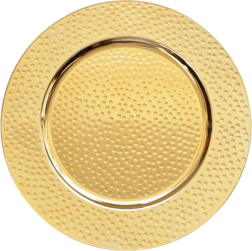 Vista 15 de Platos Base Blancos Antiguos de 13", Plato Base Redondo para Platos de Cena, Platos Base Estilo Granja, Platos Base Rústicos para Fiestas, Cenas
