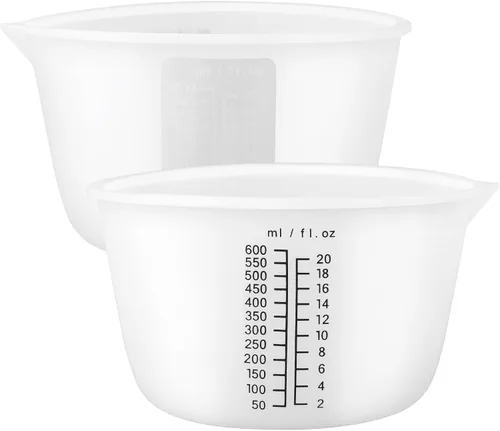 Vista 9 de Gartful Tazas de medición de silicona reutilizables de 500ml, tazón grande de mezcla de silicona con escala precisa para epoxi, moldes de fundición