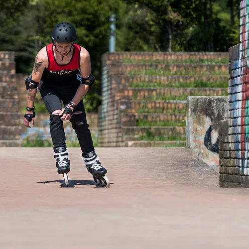 Vista 3 de FILA Houdini Pro - Patines en línea de 3 ruedas de 4.331 in para hombres y mujeres, patines de fitness de alto rendimiento con acolchado anatómico