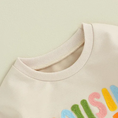 Vista 3 de BOIBOKOKO Ropa de bebé recién nacido, sudadera con estampado de letras de amor, mameluco de una pieza para otoño e invierno