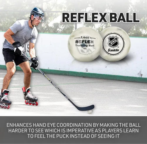 Vista 6 de Franklin Sports NHL Hockey Stick Handling Training Balls - 4 Pack