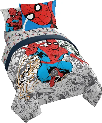 Vista 12 de Jay Franco Disney Lilo and Stitch - Juego de edredón tamaño Twin, ropa de cama de 5 piezas, incluye juego de sábanas y fundas de almohada, ropa