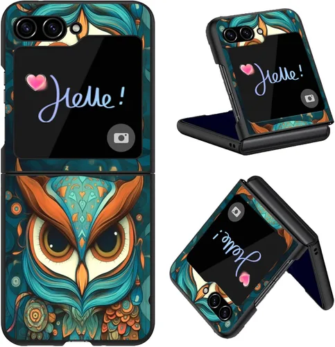 Vista 26 de Diseñada para Samsung Galaxy Z Flip 4 5G, funda rígida para teléfono de PC, a prueba de golpes y caídas, patrones de moda para una protección Gatos