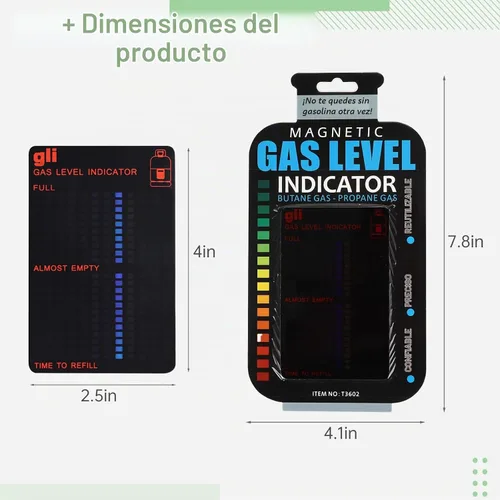 Vista 5 de Homaisson Indicador magnético de nivel de gas de 4 piezas, medidor de tanque de propano reutilizable para cocinas caseras, barbacoas al aire libre