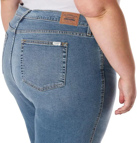 Vista 5 de Levi Strauss Signature Gold Jeans Heritage Stovepipe para mujer (disponibles en Plus)