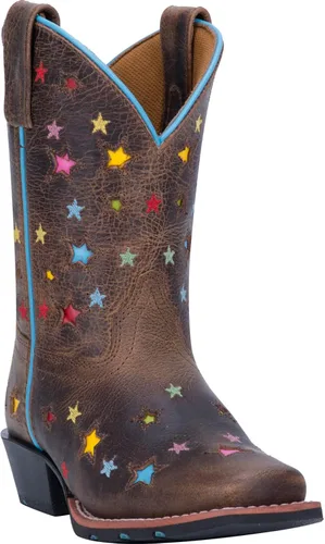 Vista 3 de Dan Post Botas de vestir Starlett con punta cuadrada para niños y niñas, color marrón, Marrón, 1