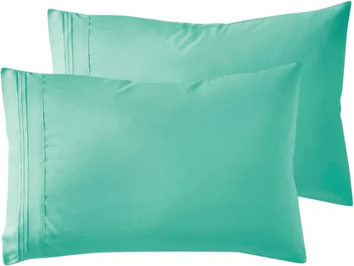 Vista 80 de Nestl - Juego de 2 fundas de almohada de microfibra azul playa tamaño Queen, 20 x 30 pulgadas