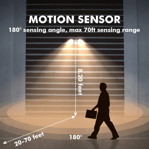 Vista 6 de LUTEC 1800LM Luz LED con Sensor de Movimiento al Aire Libre, Luz de Seguridad de Cabezal Doble, 3000K, Luz de Inundación Exterior Impermeable