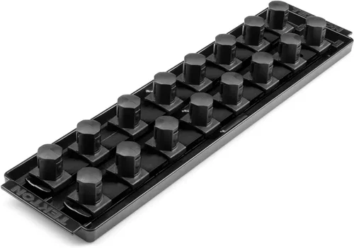 Vista 8 de TEKTON Carraca de 3/4 pulgadas x riel para dados de 8 pulgadas, 5 clips (rojo) OSR31105 Fabricado en Estados Unidos Negro