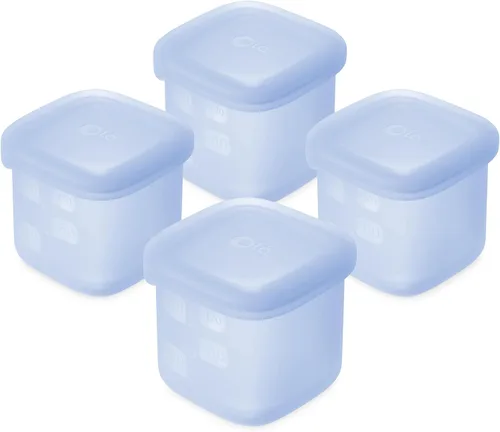 Vista 15 de Olababy Contenedores de Almacenamiento de Silicona Clear Sense 4 piezas para Alimentos de Bebé, Snacks, Fórmula, Puré, Salsa y Más Sin Micro