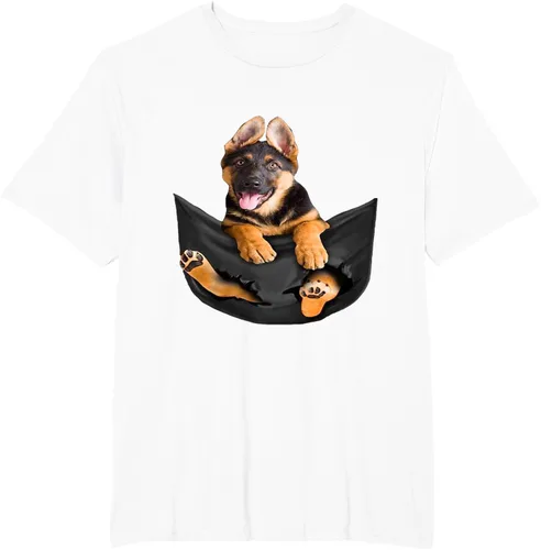 Vista 58 de Dog Lovers Gifts - Camiseta divertida con cara de perro con bolsillo, Negro, S