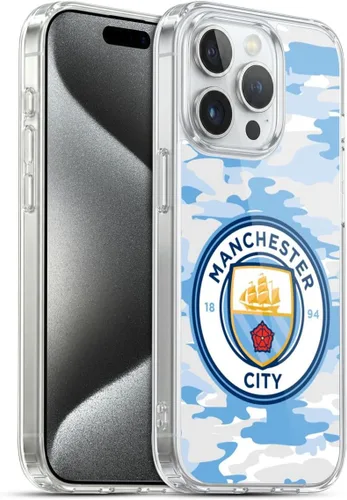 Vista 109 de Head Case Designs Funda de gel con licencia oficial del Manchester City Man City FC Blue Moon Badge Camou [protección de grado militar] compatible