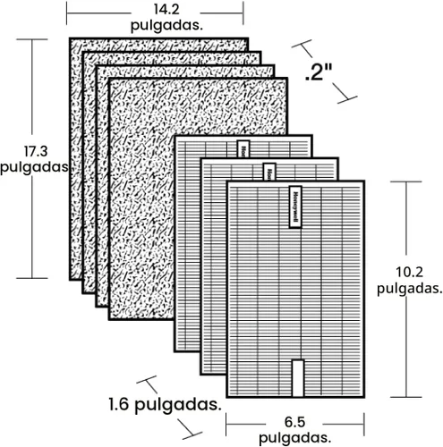 Vista 8 de Honeywell Kit de Repuesto de Filtro Purificador de Aire HEPA para Purificadores de Aire de las Series HPA300, HPA3300, HPA5300, HPA8350, Paquete