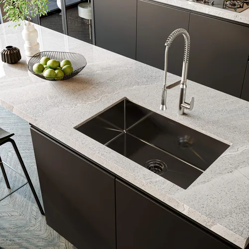 Vista 18 de TORVA Fregadero de Montaje Bajo para Cocina de 13 x 15 Pulgadas, Fregadero de Barra de Acero Inoxidable 304 Premium - Cuenca Profunda de 8 Pulgadas